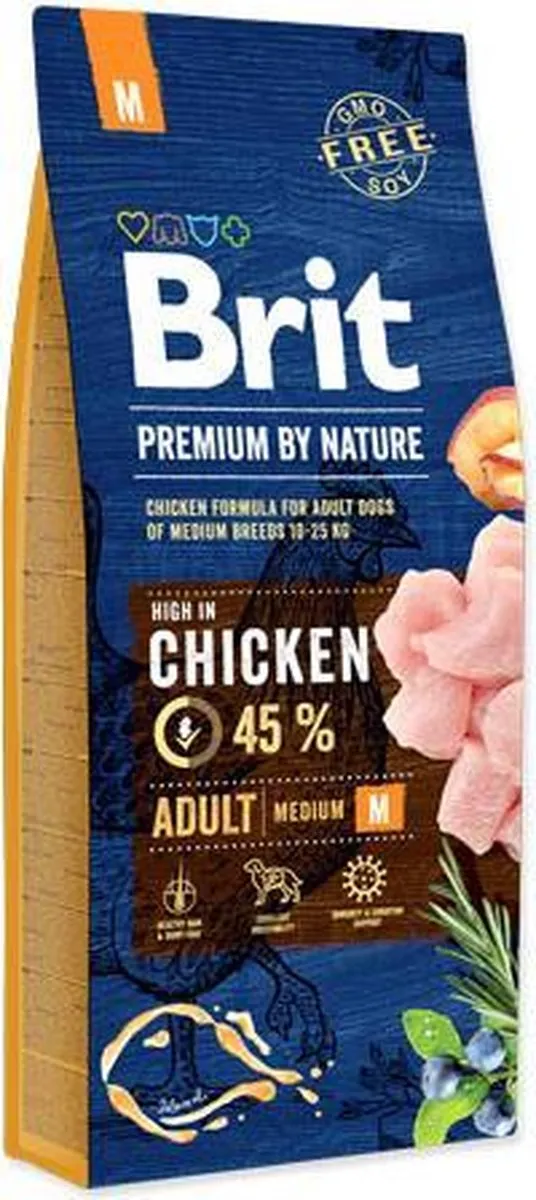 Brit Premium Adult Medium Hond 15kg