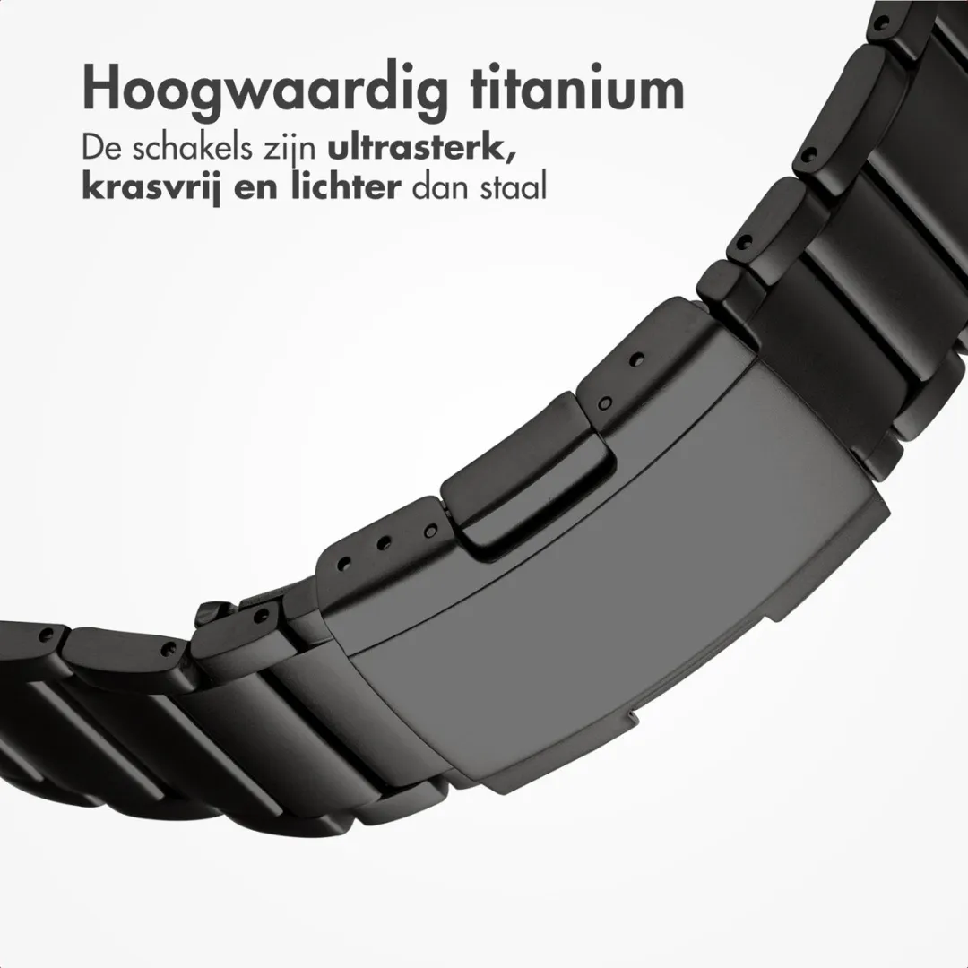 Accezz Mat Titanium Bandje - Samsung Galaxy Watch Ultra - Zwart