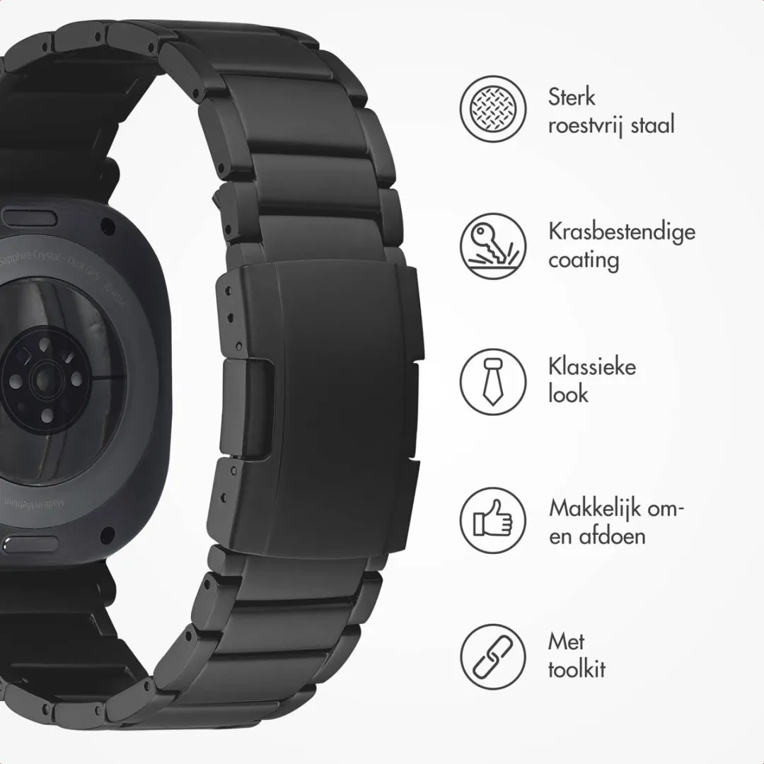 Accezz Mat Titanium Bandje - Samsung Galaxy Watch Ultra - Zwart