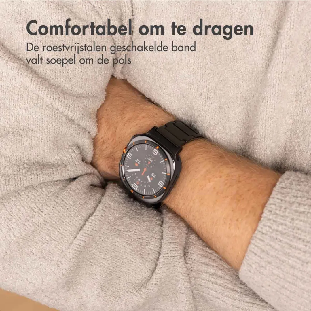 Accezz Mat Titanium Bandje - Samsung Galaxy Watch Ultra - Zwart