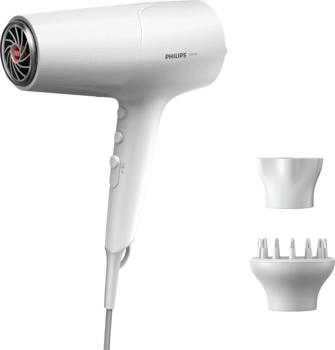 Philips Series 5000 BHD500/20 Föhn - 2100W - Wit/Metallic
