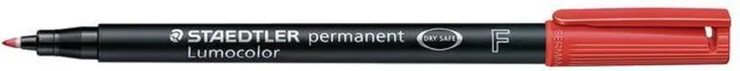 STAEDTLER Lumocolor 318 Permanent Viltstift - Rood - 10 Stuks