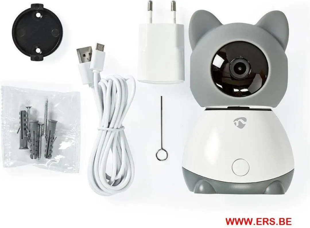 Nedis SmartLife WIFICI30CGY Beveiligingscamera Binnen - 1080p - Grijs
