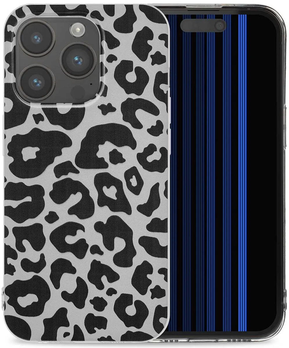 Imoshion iPhone 15 Pro Hoesje - Leopard Transparent