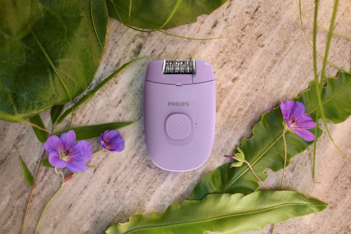 Philips Series 2000 Epilator en Scheerapparaat met massagekapje - langdurig haarvrij - Paars - Met snoer - BRE237/00