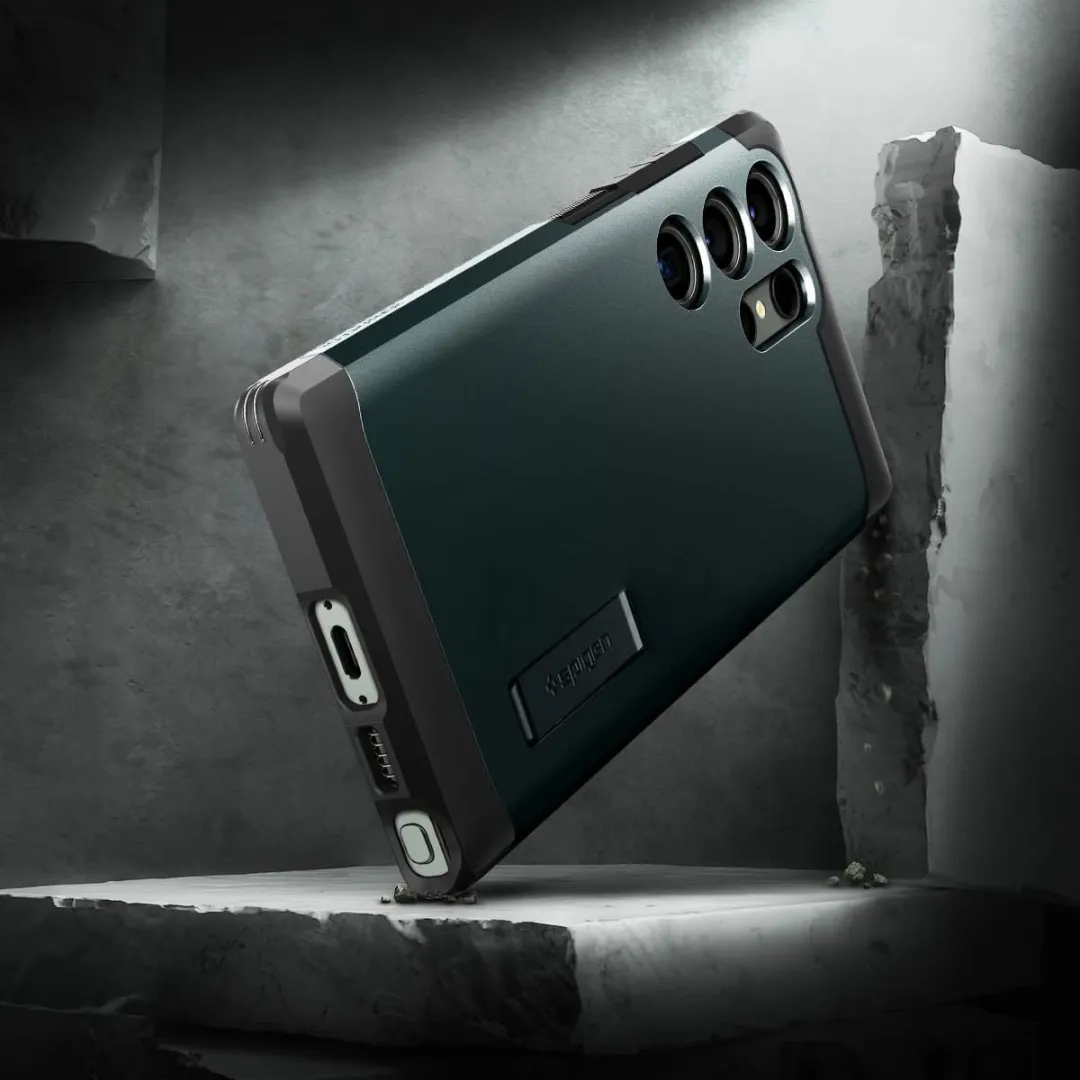 Spigen Tough Armor Samsung Galaxy S23 Ultra Hoesje - Groen - afbeelding 6 van 6