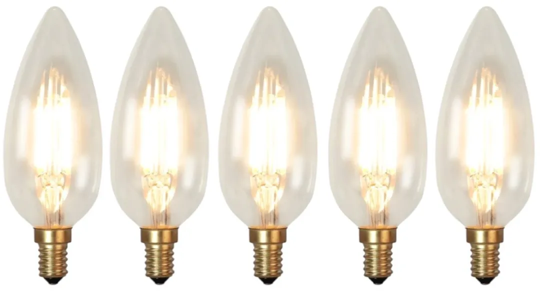 Star Trading Kaarslamp E14 3W Super Warm Wit - 5 Stuks