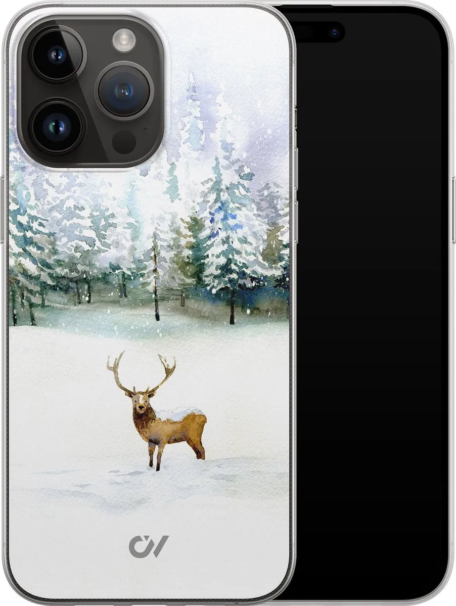 Casevibes iPhone 14 Pro Max Hoesje - Wit Rendier