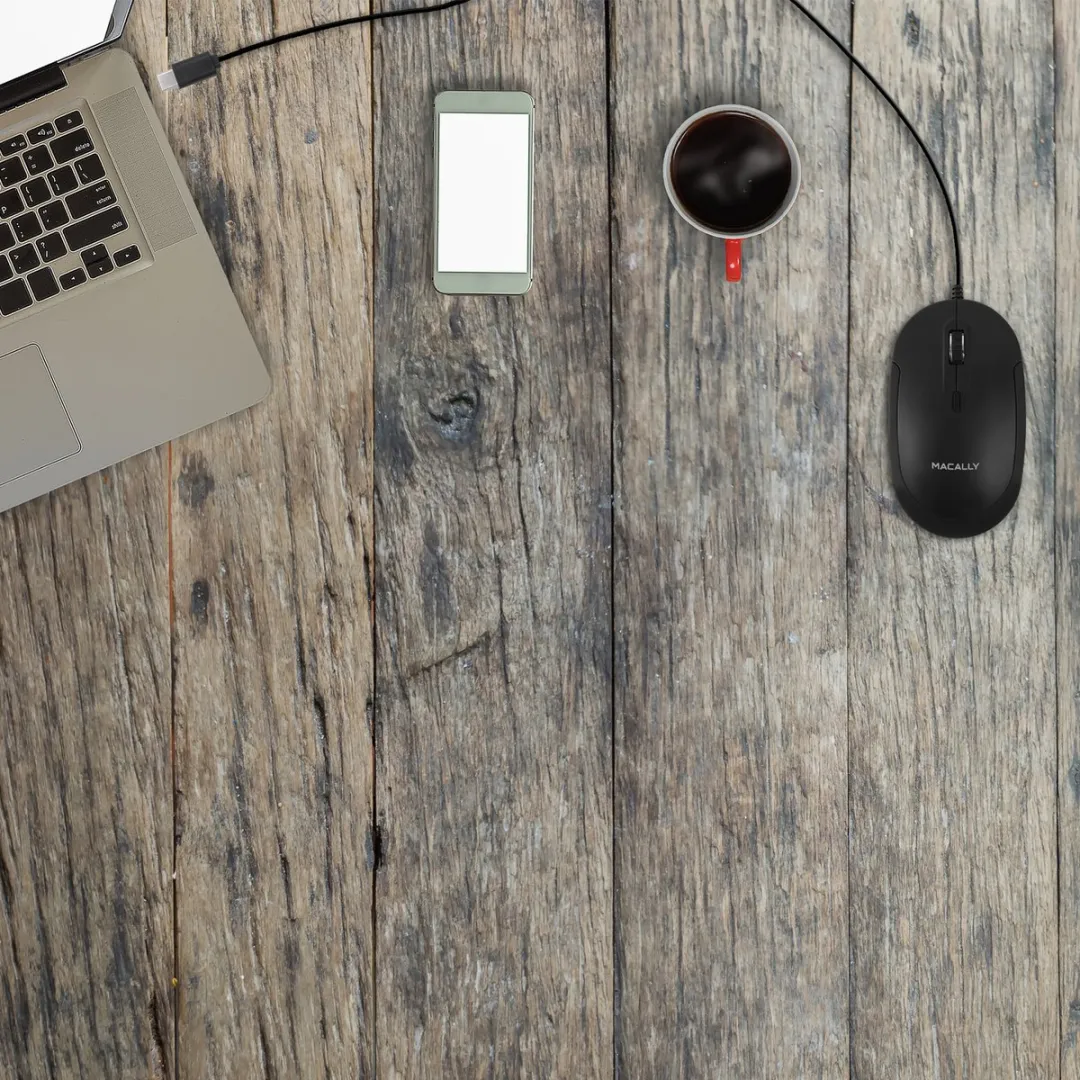 Macally UCDYNAMOUSE-B USB-C Muis - Zwart