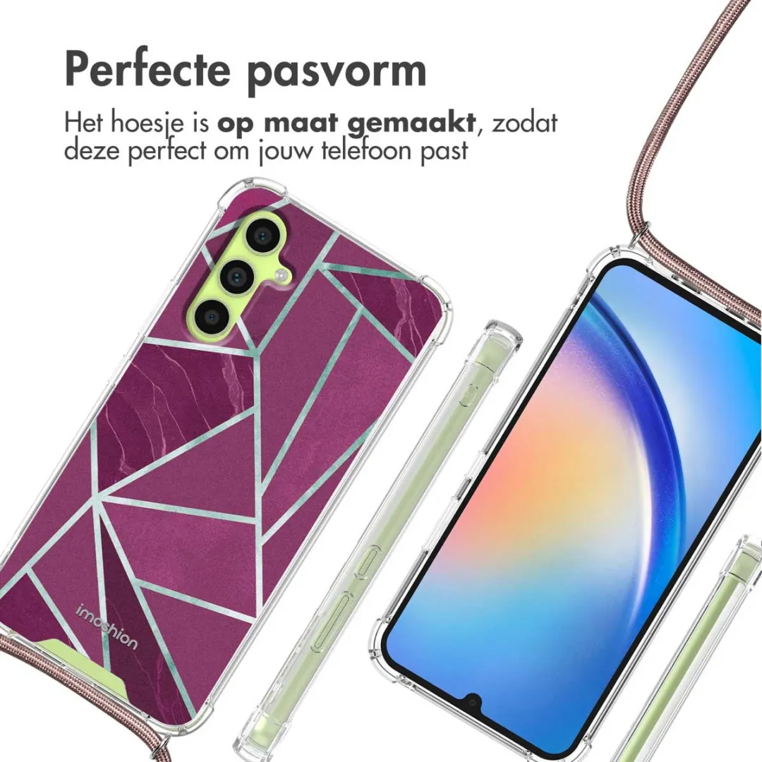 Imoshion Hoesje Samsung Galaxy A34 5G - Bordeaux Graphic