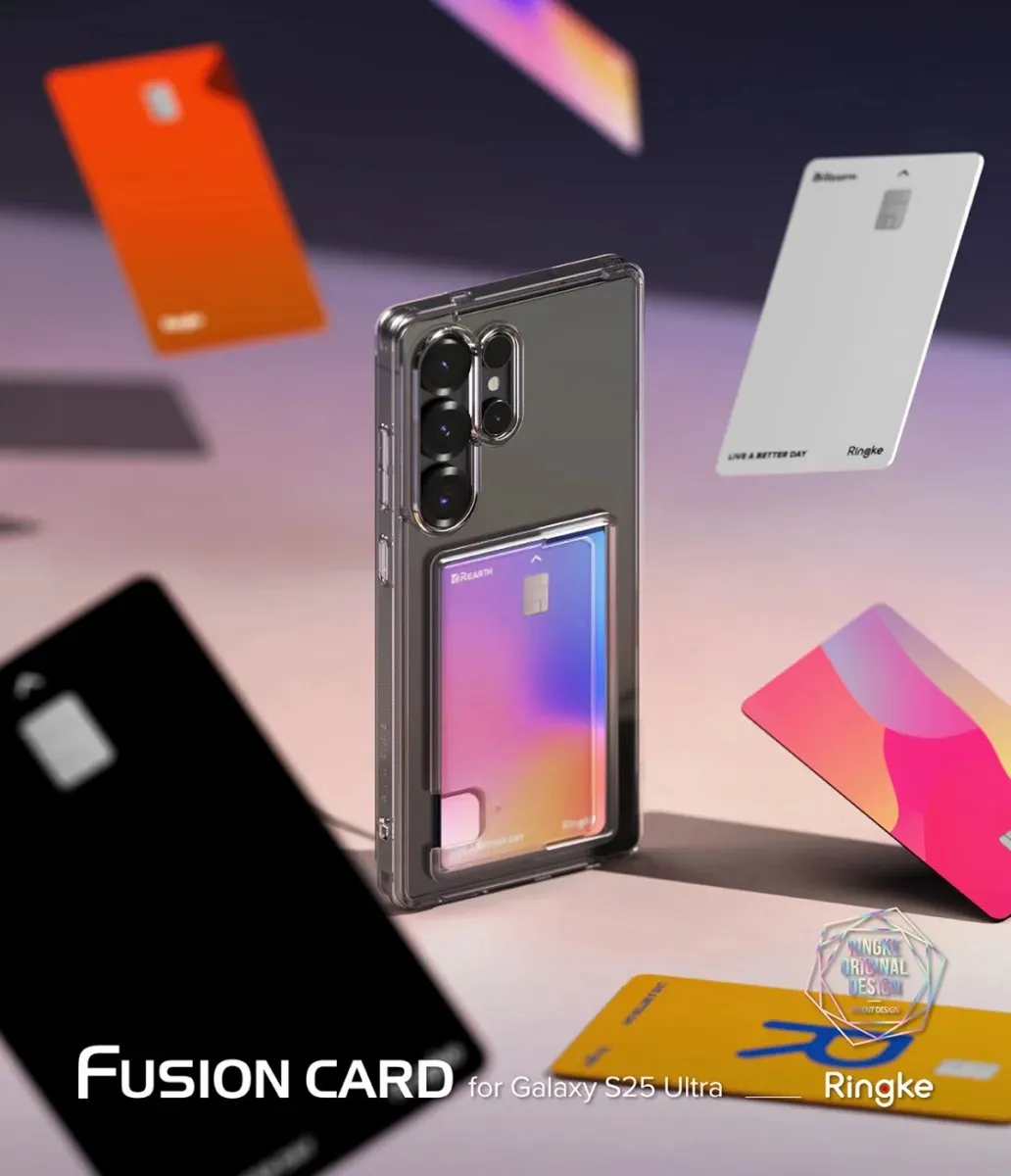 Ringke Fusion Card Hoesje Samsung Galaxy S25 Ultra - Transparant