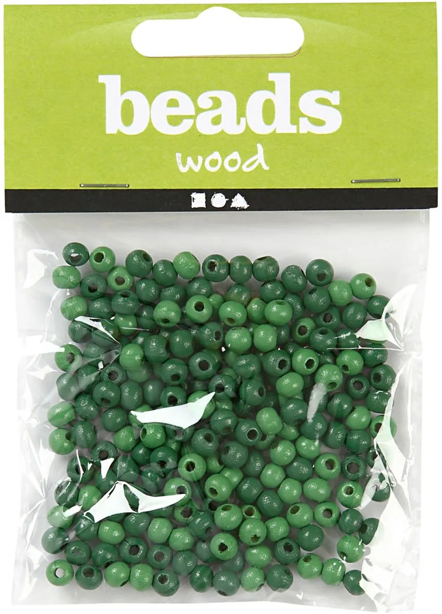 Creativ Company Houten kralen 5mm - Groen - 150 Stuks