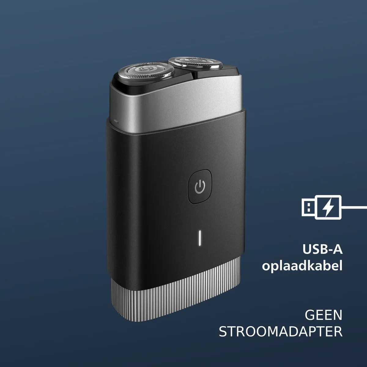 Philips PQ888/06 Reis Scheerapparaat - 2 Mesjes - Zwart