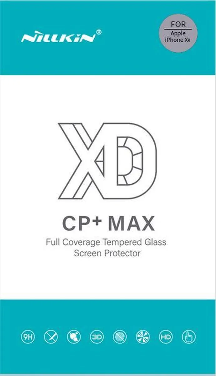 Nillkin FullFace Tempered Glass XD CP+MAX - iPhone XR - Zwart - afbeelding 2 van 6