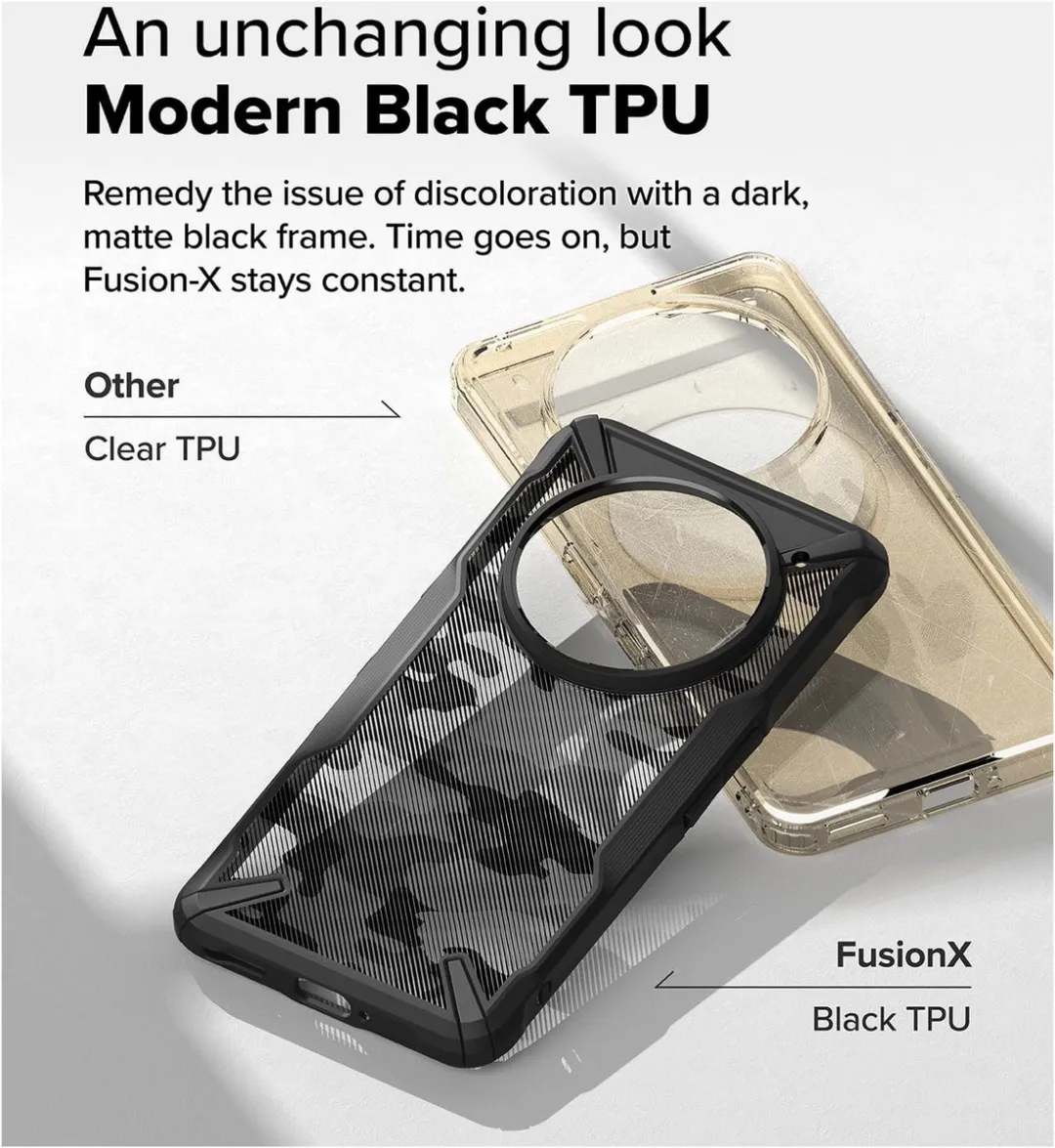 Ringke Fusion X Hoesje Nothing Phone (3a) Pro - Camo Zwart