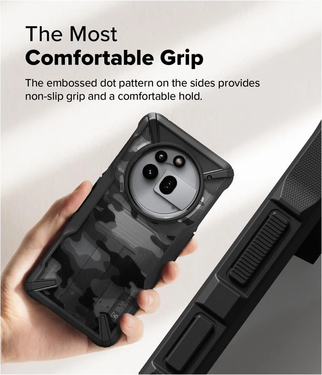 Ringke Fusion X Hoesje Nothing Phone (3a) Pro - Camo Zwart