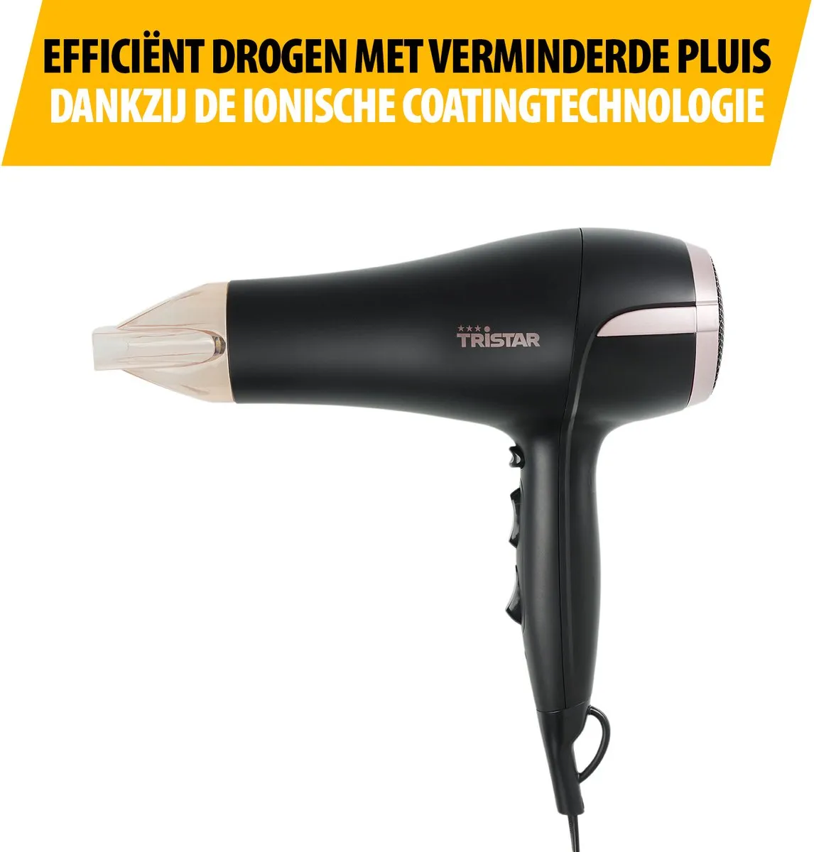 Tristar HD-2451 Haardroger 2000W - 3-in-1 Set - Zwart