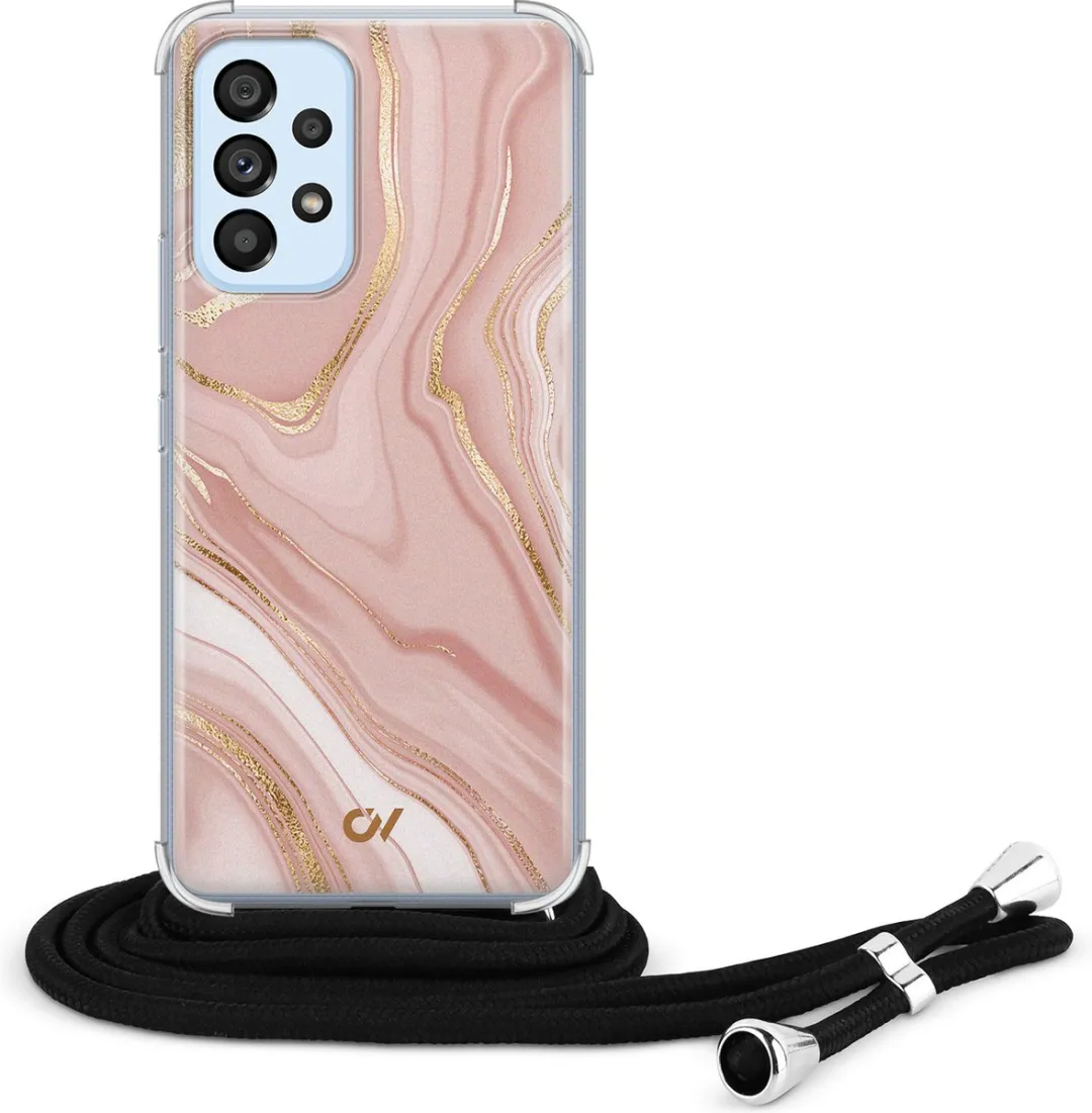 Casevibes Telefoonhoesje Samsung A53 Rose Marble - Met Koord