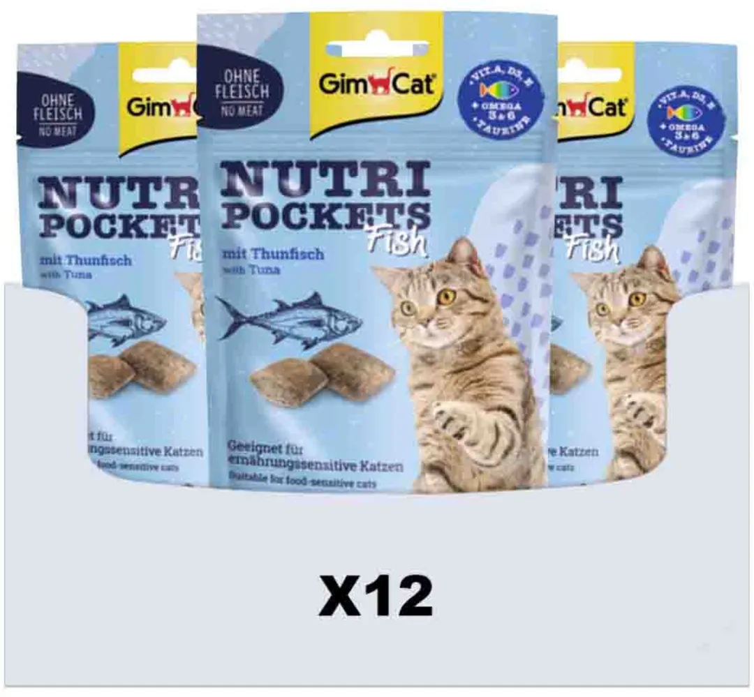 GimCat Nutri Pockets Vis met Tonijn - 20 Stuks