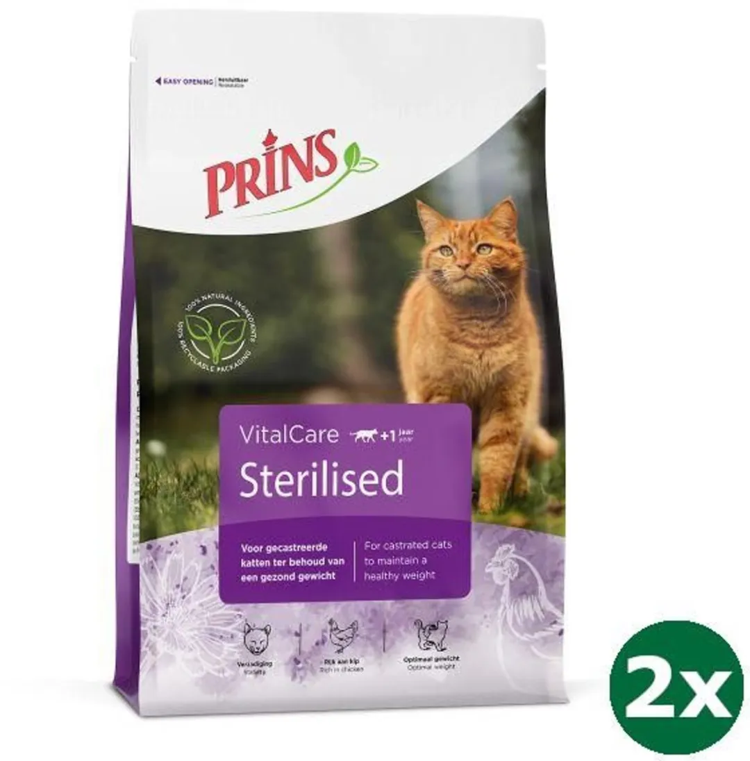 Prins Cat Vital Care Adult Gesteriliseerd Kattenvoer 2x 4kg