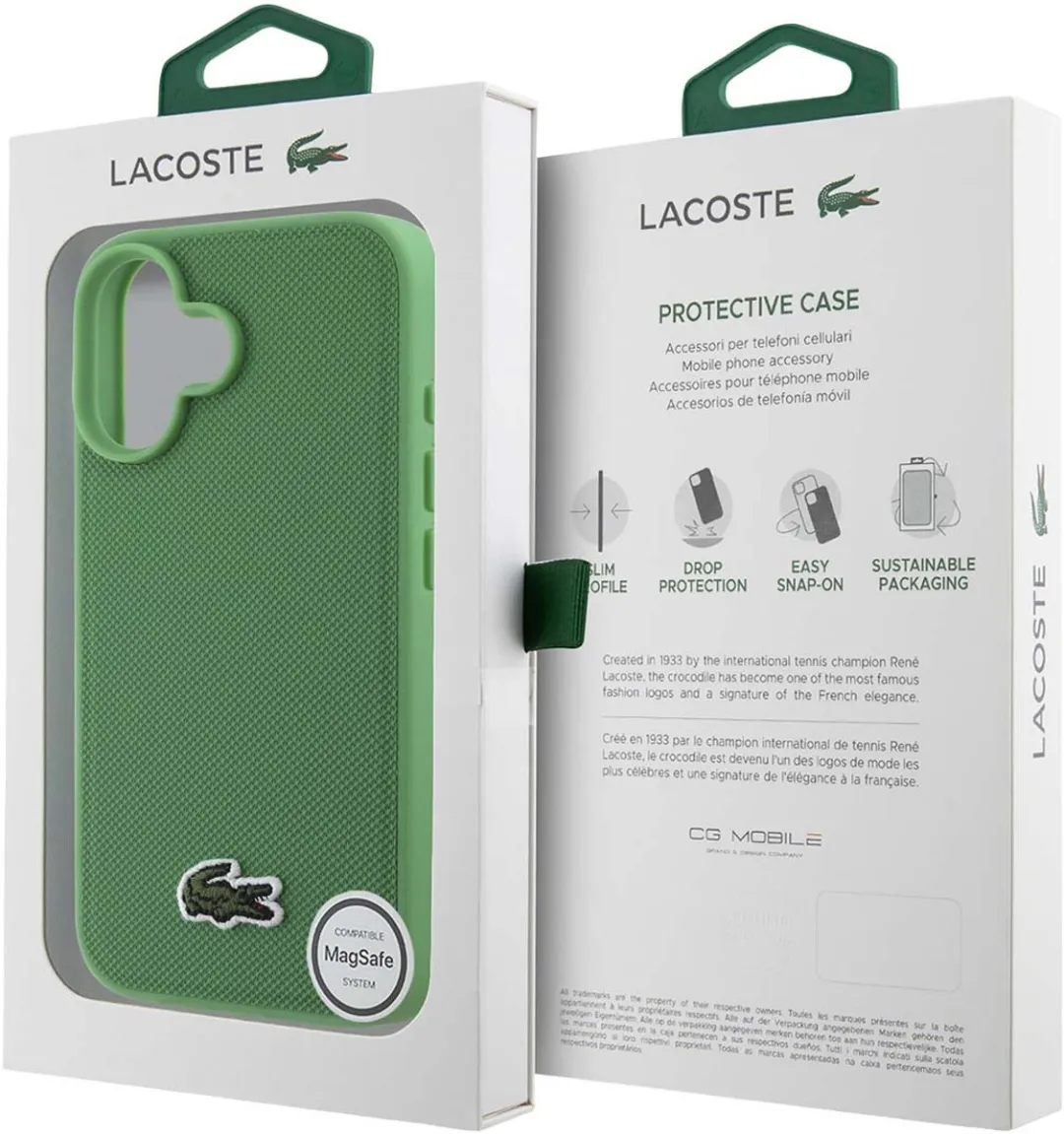 Lacoste MagSafe Iconic Petit Piqué Hoes iPhone 16 Plus - Groen - LCHMP16MPVCN - afbeelding 5 van 5