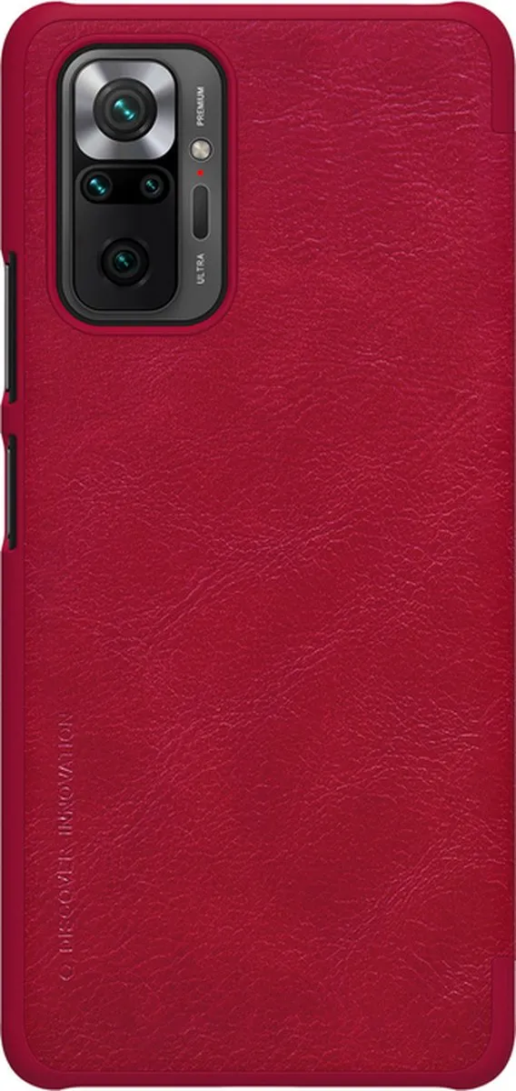 Nillkin Qin PU Leather Book Case Redmi Note 10 Pro/Max - Rood