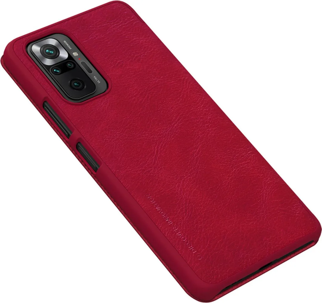 Nillkin Qin PU Leather Book Case Redmi Note 10 Pro/Max - Rood