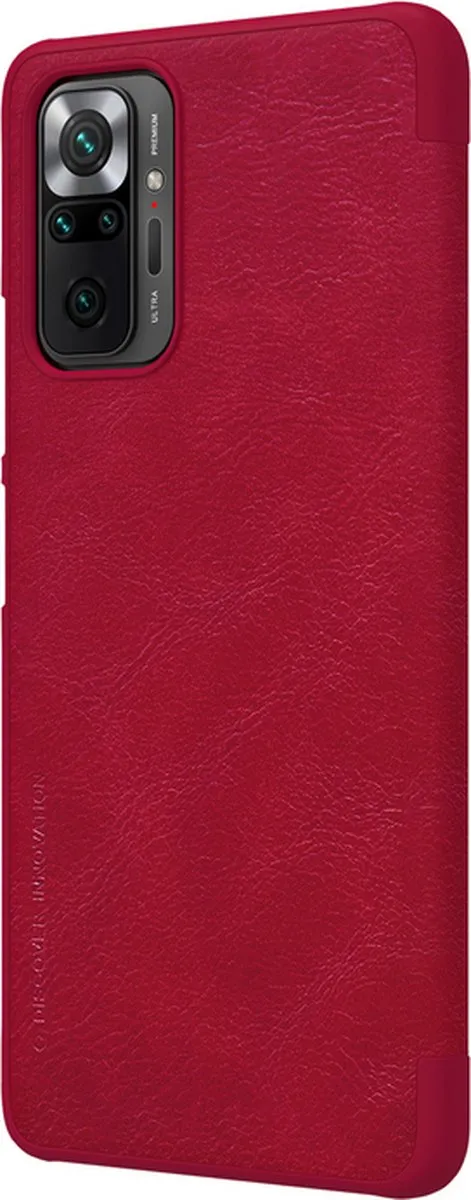Nillkin Qin PU Leather Book Case Redmi Note 10 Pro/Max - Rood