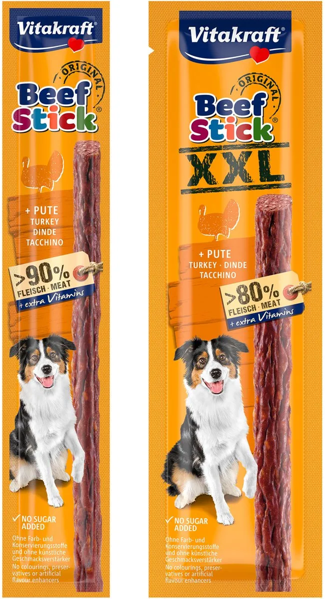 Vitakraft Beef Stick Original Kalkoen - 10 Stuks