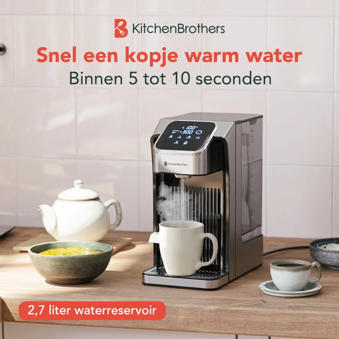 KitchenBrothers KB754 Heetwaterdispenser 2.7L - 2600W - RVS