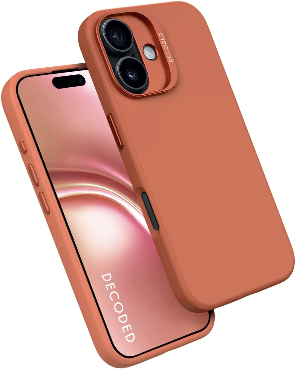 Decoded Siliconen Hoesje iPhone 16 Plus - Roze - Antibacterieel - MagSafe