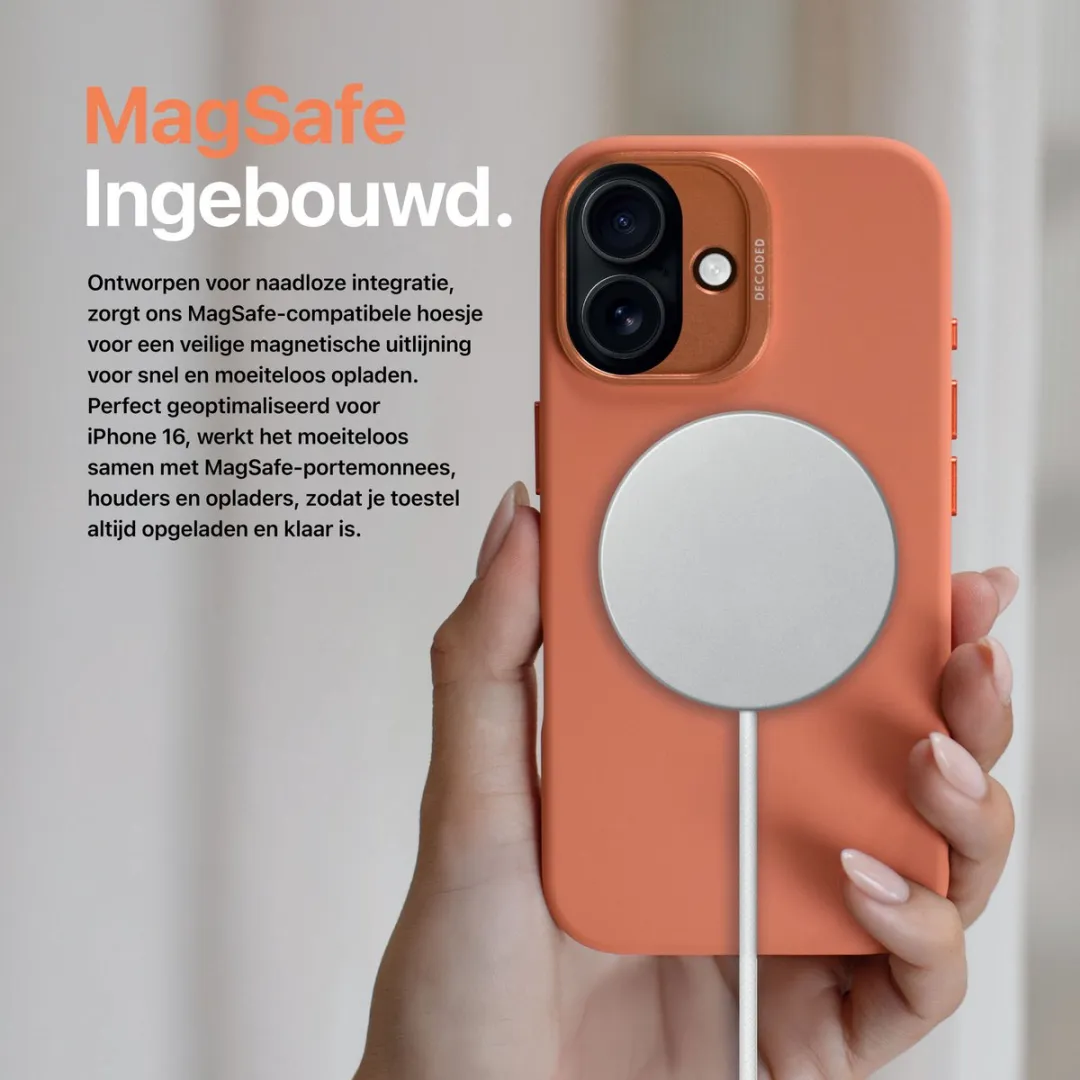 Decoded Siliconen Hoesje iPhone 16 Plus - Roze - Antibacterieel - MagSafe - afbeelding 6 van 6