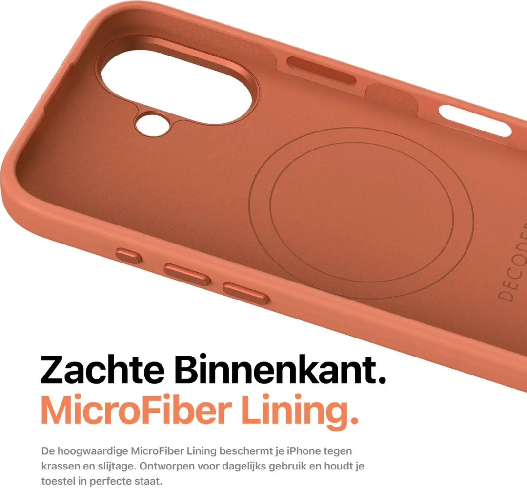 Decoded Siliconen Hoesje iPhone 16 Plus - Roze - Antibacterieel - MagSafe