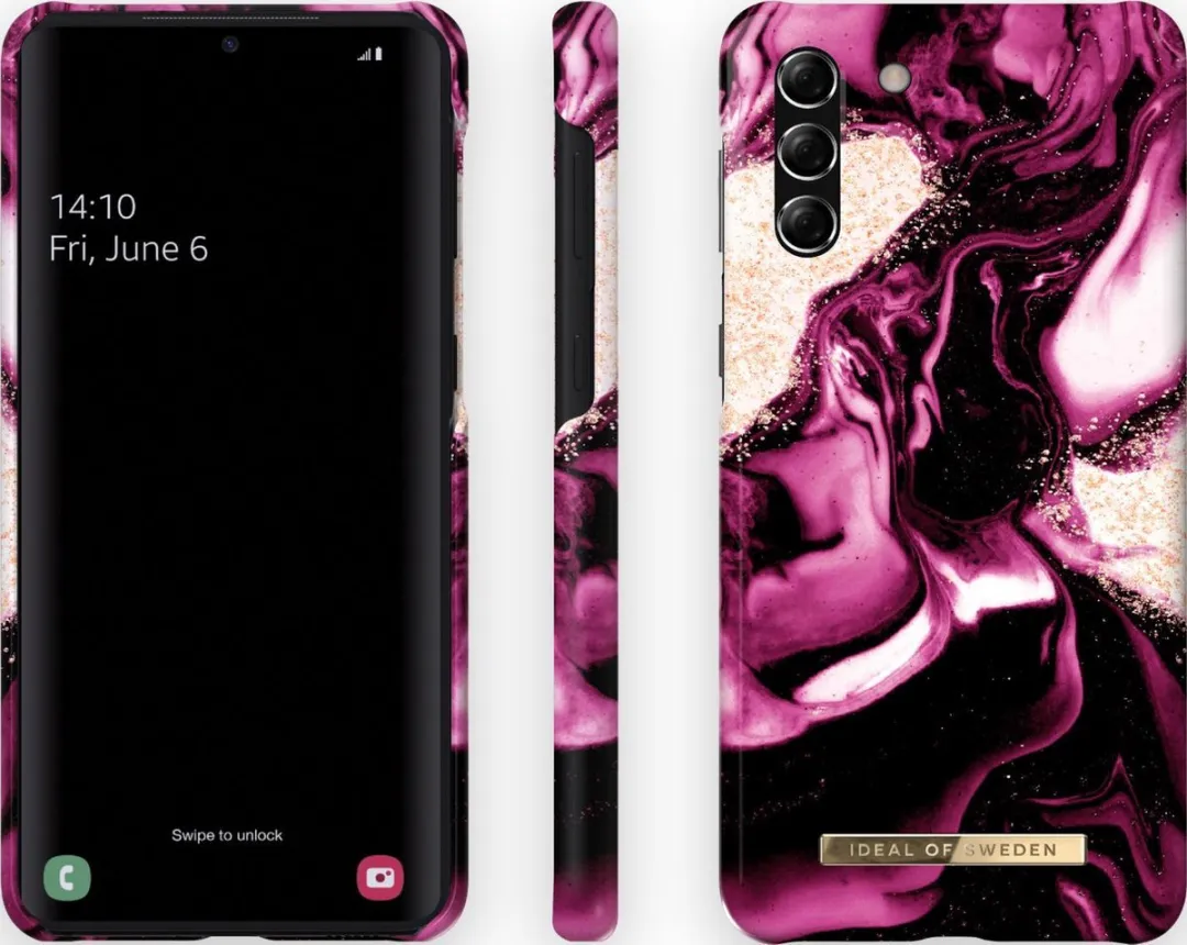 iDeal of Sweden Fashion Case Galaxy S21+ Golden Ruby Marble IDFCAW21-S21P-319 - afbeelding 2 van 3