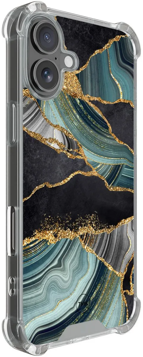 Casevibes iPhone 17 Shockproof Hoesje A/i17/S/017 - Marble Jade Stone
