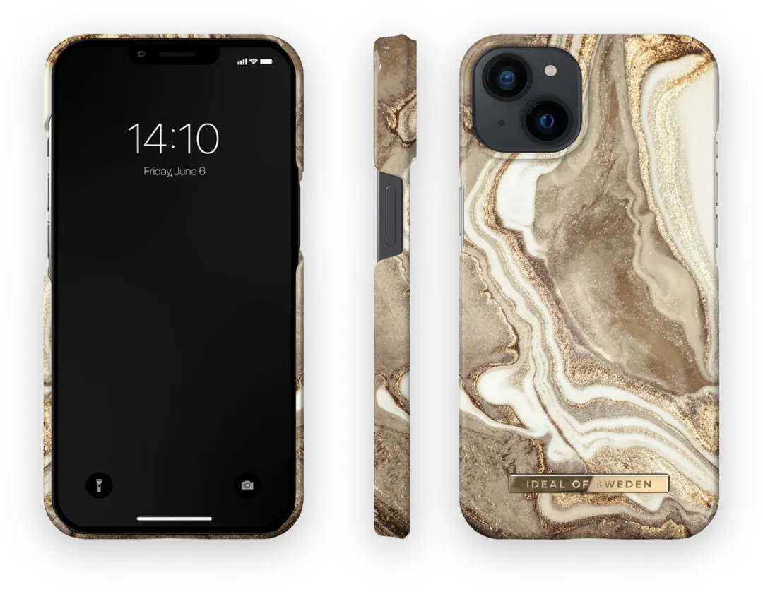 iDeal of Sweden iPhone 14 Backcover Golden Sand Marble - 7340205165849