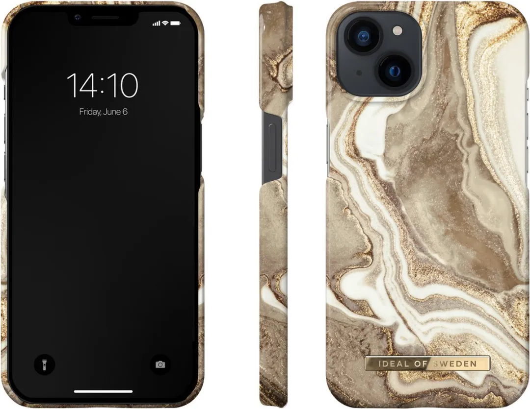 iDeal of Sweden iPhone 14 Backcover Golden Sand Marble - 7340205165849