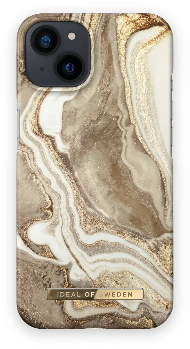 iDeal of Sweden iPhone 14 Backcover Golden Sand Marble