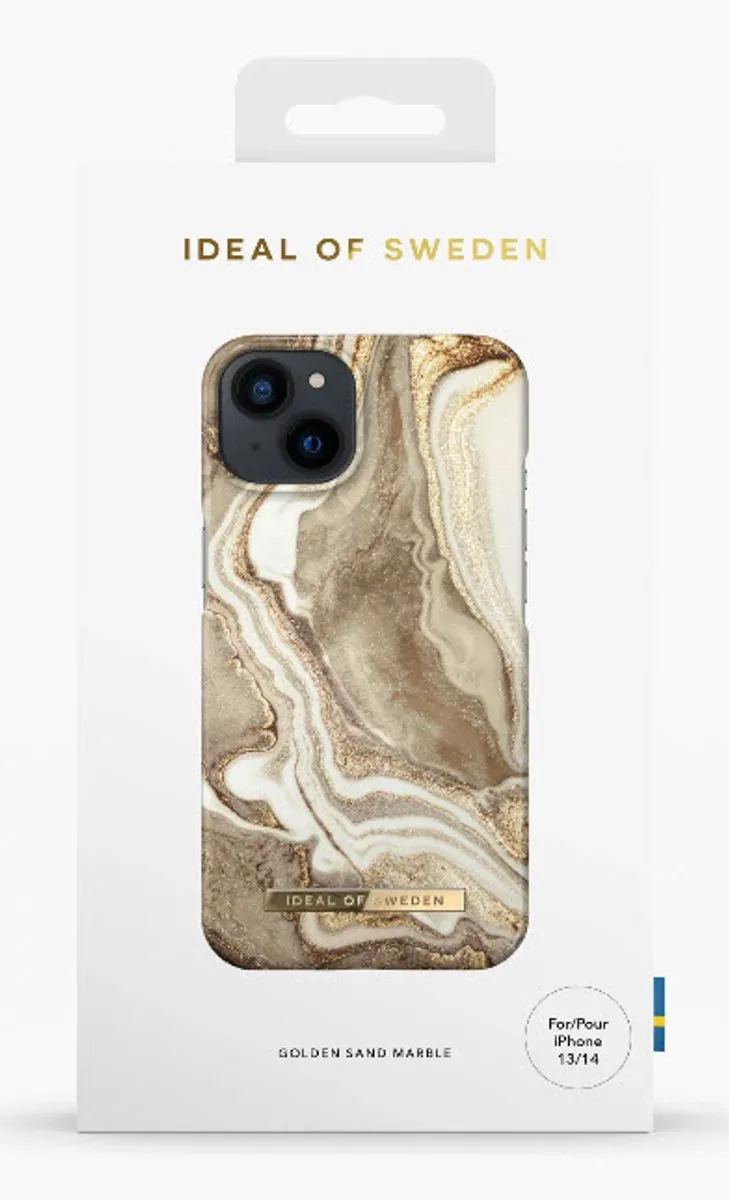 iDeal of Sweden iPhone 14 Backcover Golden Sand Marble - 7340205165849