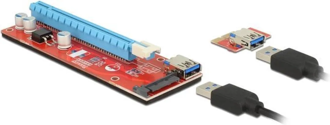 Delock PCIe Riser x1 naar x16