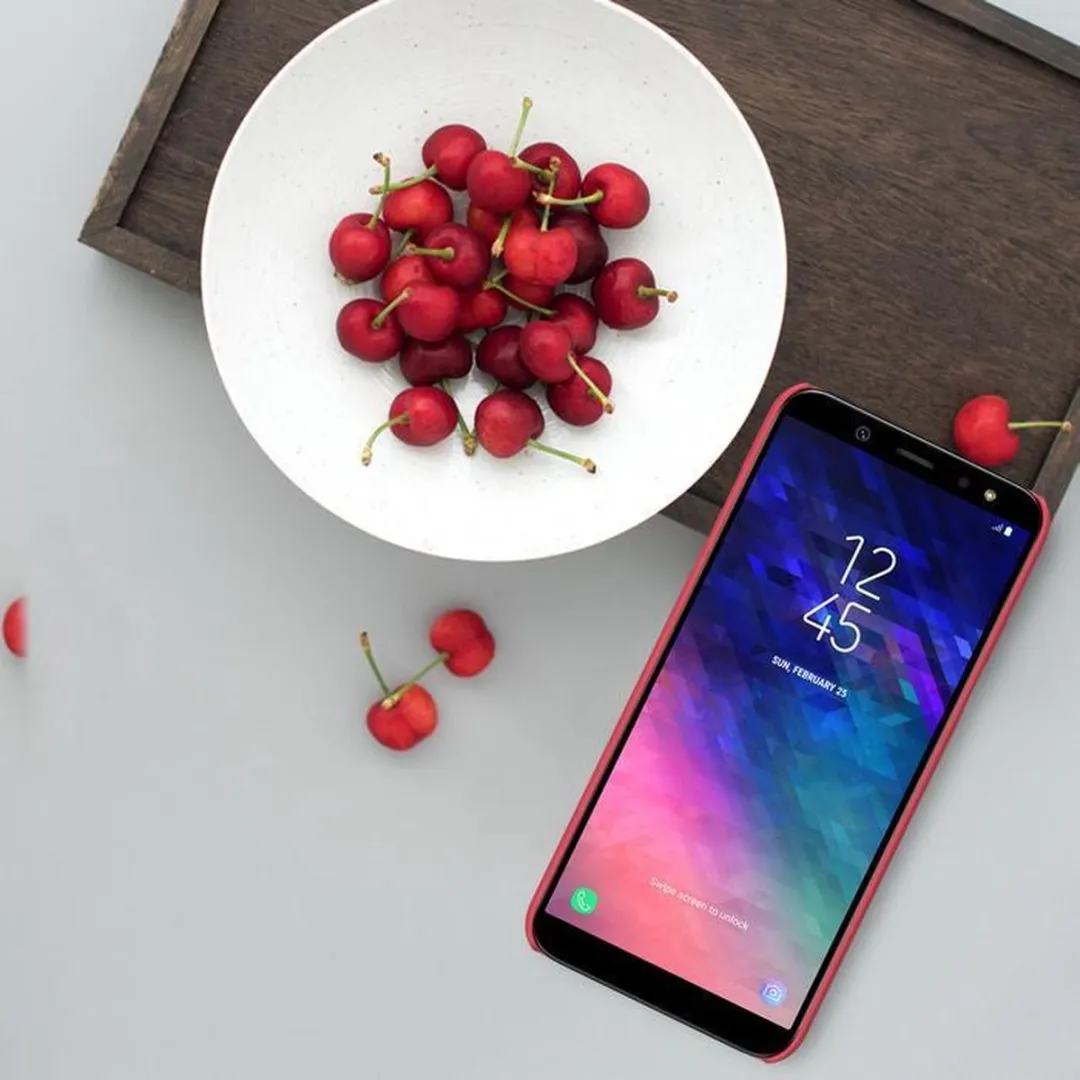 Nillkin Frosted Shield Hoesje Samsung Galaxy A6+ 2018 - Rood - afbeelding 6 van 6