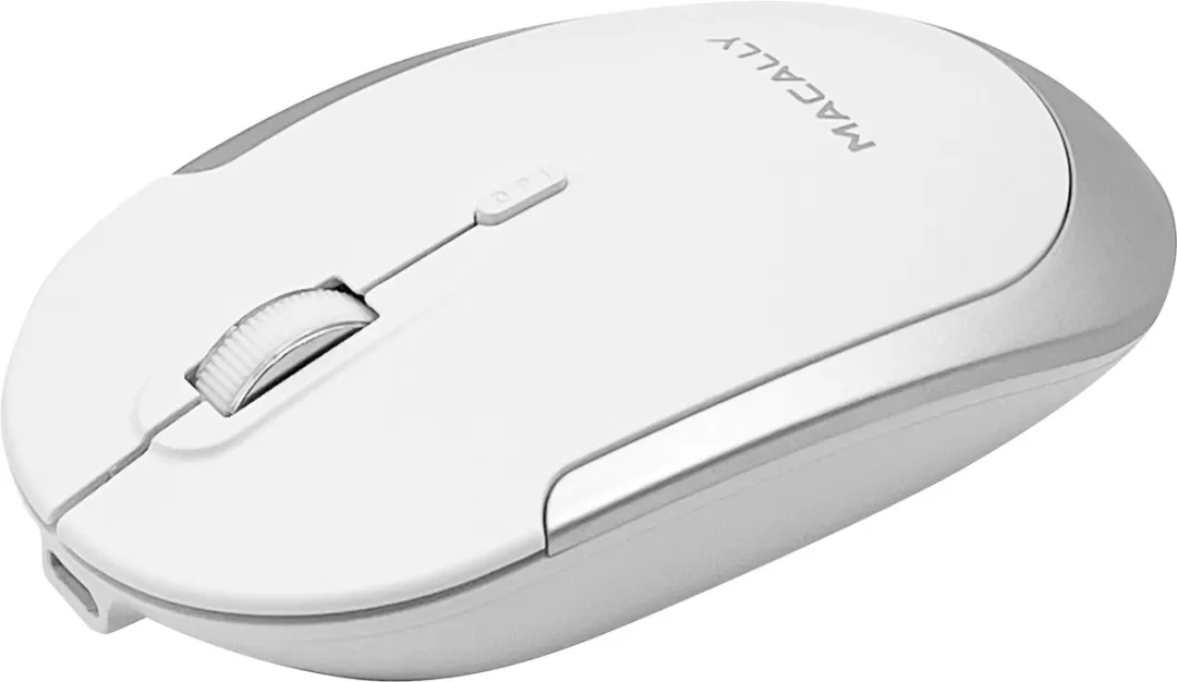 Macally ACEBTKEYACB Draadloos Toetsenbord & Muis Combo - Wit/Zilverkleurig