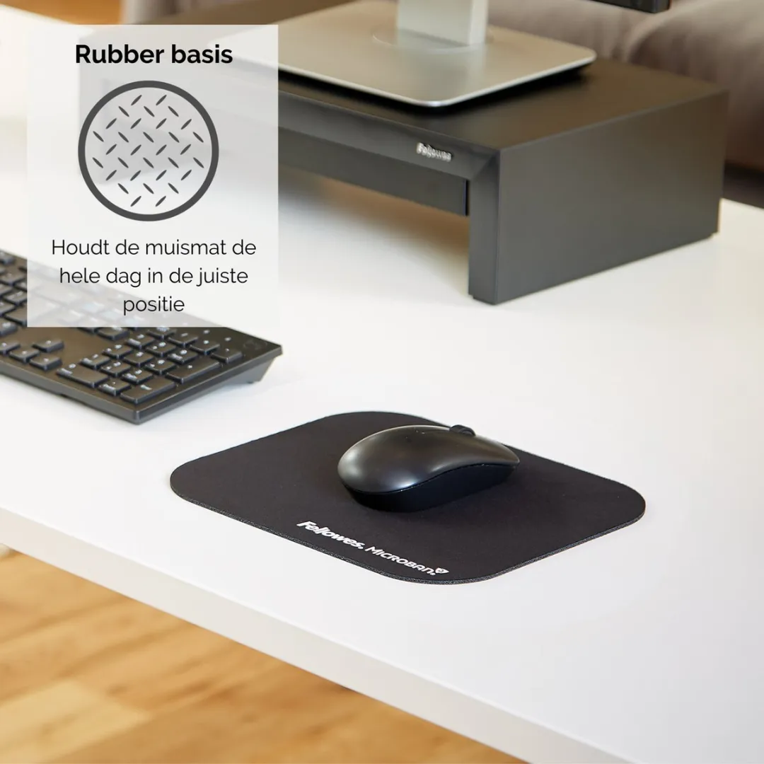 Fellowes Microban Muismat 5934005 - Antibacterieel - Zilver