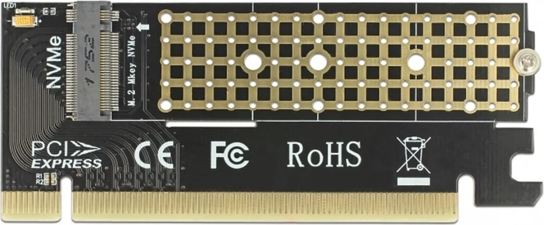 Delock PCIe x16 naar NVMe M.2 Key M Kaart