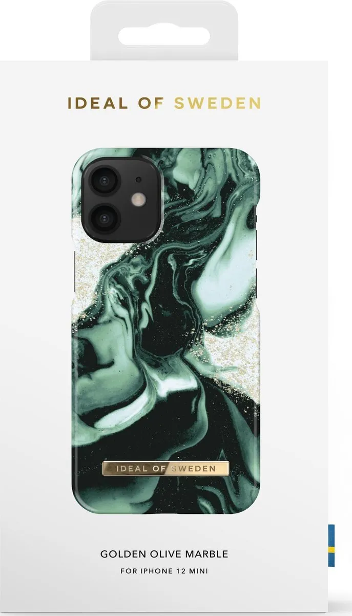 iDeal of Sweden iPhone 12 Mini Hoesje Golden Olive Marble IDFCAW21-I2054-320