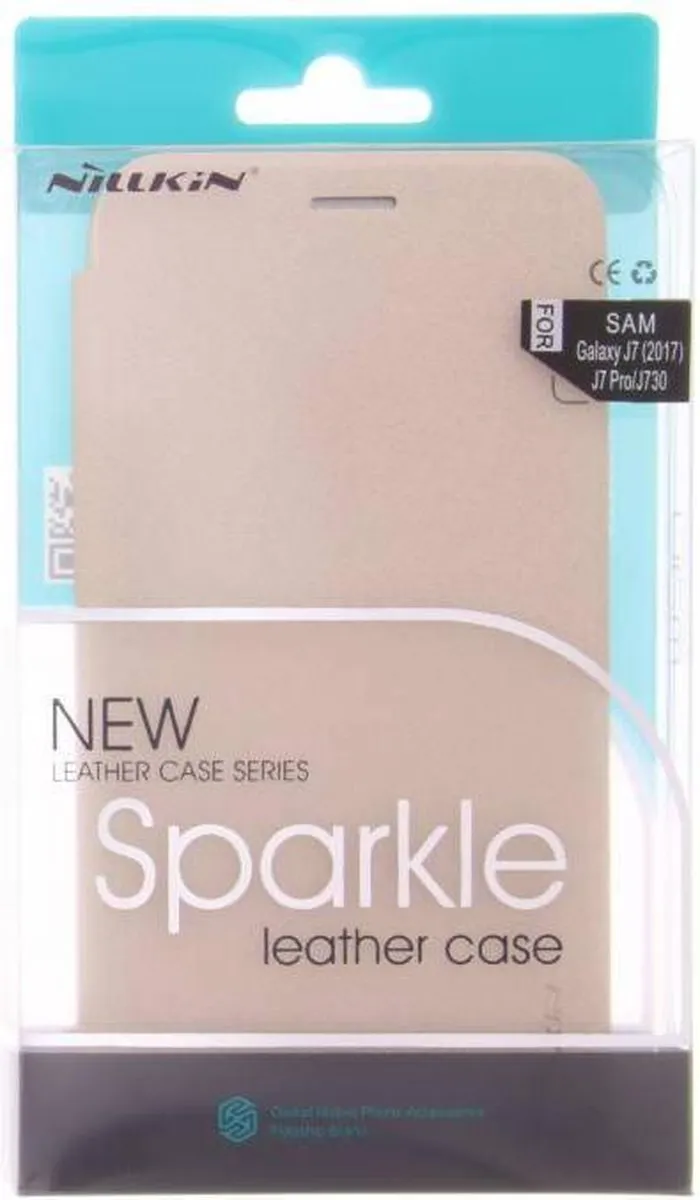 Nillkin Sparkle Booktype Hoes Samsung Galaxy J7 (2017) - Goud - afbeelding 4 van 4