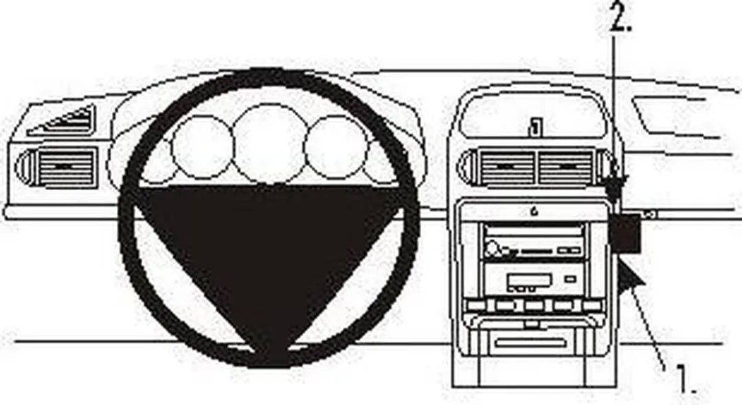 Brodit ProClip 853210 Telefoonhouder - Porsche Cayenne 2003-2010 - Grijs