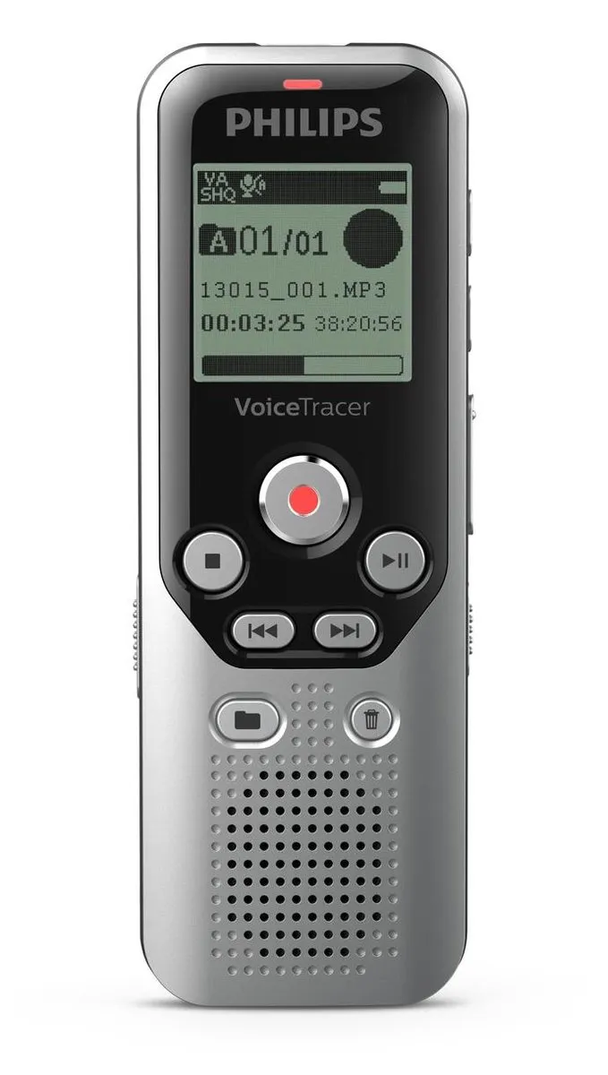 Philips VoiceTracer DVT1250 Audio Recorder - 8GB - Zilver - afbeelding 3 van 6