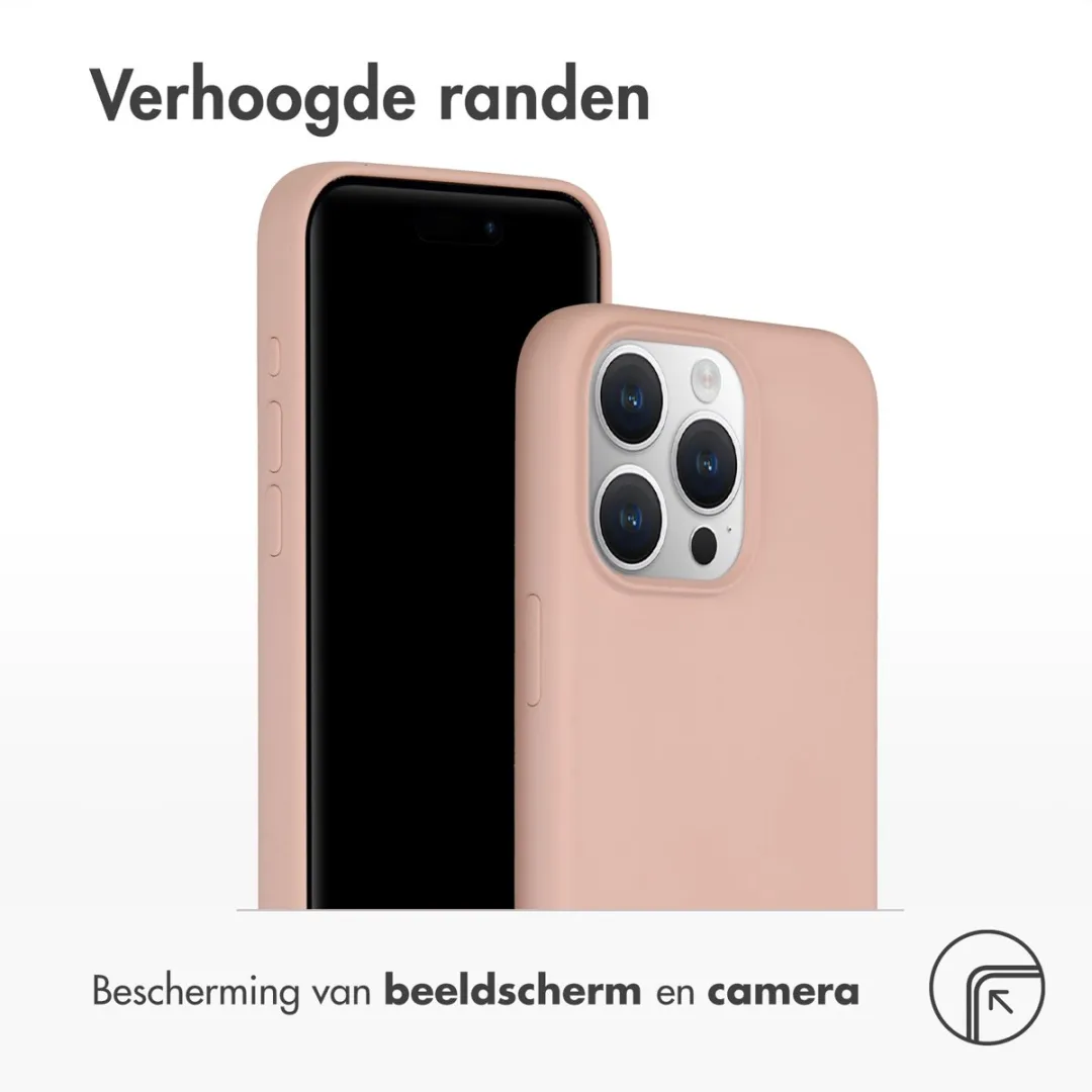 Accezz Hoesje iPhone 15 Pro Max Roze - Liquid Silicone