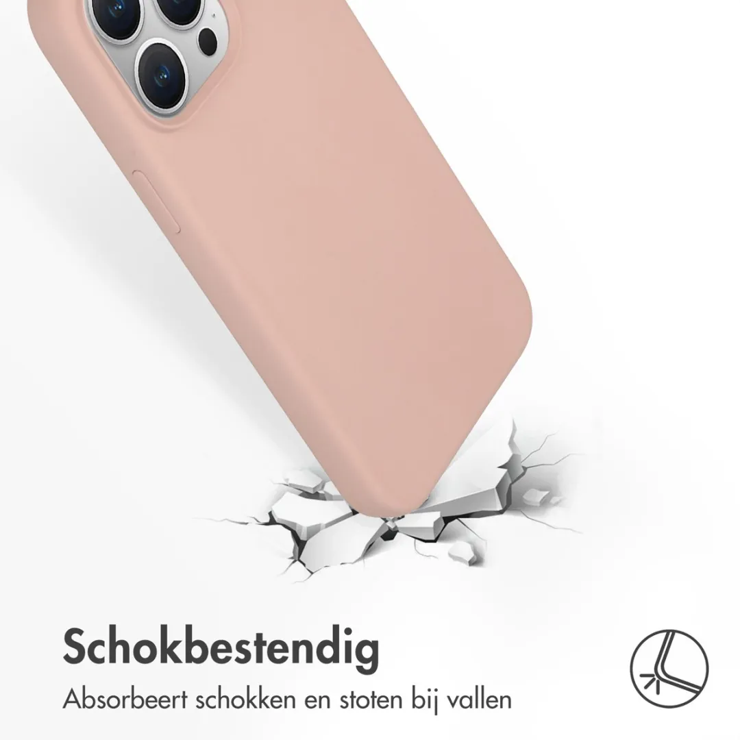 Accezz Hoesje iPhone 15 Pro Max Roze - Liquid Silicone